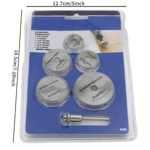 Ensemble de 6 lames de scie circulaire miniatures HSS, disques de coupe, <span class=keywords><strong>accessoires</strong></span> pour outils rotatifs <span class=keywords><strong>Dremel</strong></span>, tiges de 3,2 mm compatibles avec le <span class=keywords><strong>bois</strong></span>, le plastique et l'aluminium - Product Image 4
