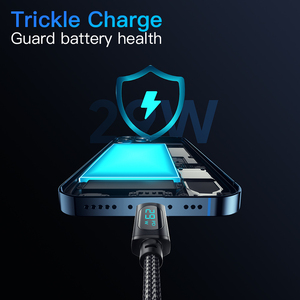 ESSAGER ES-X28 affichage numérique 1 2 mètres Pd 29W Usb 2.0 Type C à Ip téléphone téléphone câble de chargeur rapide pour <span class=keywords><strong>Iphone</strong></span> - Product Image 5