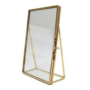 4"/5"/6"/7"/8"/A4 <strong>Gold</strong> Brass Picture <strong>Frame</strong> Mid Century Modern <strong>Frames</strong> Hold Glass <strong>Photo</strong> Picture <strong>Frame</strong> - Product Image 1
