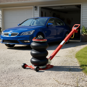 Martinetto Pneumatico a Tre Sacche Rosso, Capacità 16 Pollici 6600 Libbre per Auto - Product Image 2
