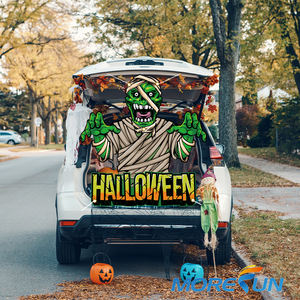 Décorations de <span class=keywords><strong>coffre</strong></span> ou de friandise pour Halloween Décorations de voiture Bannière de <span class=keywords><strong>porte</strong></span> de <span class=keywords><strong>garage</strong></span> Décoration de maison hantée Arche pour Halloween Fête en plein air - Product Image 4