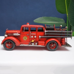 Modelo <span class=keywords><strong>de</strong></span> Camión <span class=keywords><strong>de</strong></span> Bomberos <span class=keywords><strong>de</strong></span> Hierro Metálico, Estilo Europeo Retro, Hecho a Mano, Antiguo, para Decoración <span class=keywords><strong>de</strong></span> Tiendas, Hogar y Bares - Product Image 3