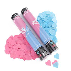 Coriandoli diretti in fabbrica a forma di cuore rosa e blu tessuto di carta antifiamma genere rivelano coriandoli d'amore - Product Image 6