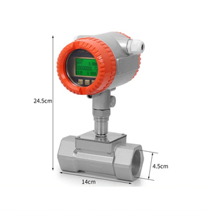 Capteur en acier inoxydable à filetage interne avec affichage numérique débitmètre de courant magnétique à affichage tête - Product Image 3