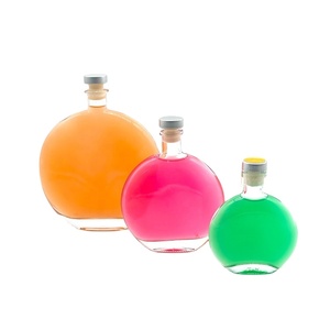 Botellas Redondas Transparentes Reutilizables Personalizadas de 50 ml, 100 ml, 200 ml, Venta al por Mayor, con Tapón para Vino - Product Image 4