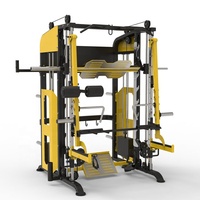 Cage de musculation avec support, dispositif multifonctionnel, avec câble de musculation, équipement de gymnastique et d'entraînement de poids à domicile