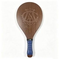 Raquette de pickleball en bois en forme de cœur avec noyau en peuplier, poignée antidérapante, design personnalisable pour le tennis de plage et le squash