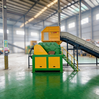 Déchiqueteuse de pneus automatique à double arbre multifonctionnelle Nanjing Shengzhong, machine de broyage pour déchets plastiques et caoutchouc