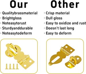 Runseaway <b>Pcs</b> Brass <b>Mini</b> Padlock Hasps Decorative Buckles With Screws For Wooden Box Jewelry Box Wine Case Chest Suitcase Furnit - Product Image 4