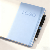 Individuelles Logo A5 PU-Leder Hardcover Tagebuch Fadenheftung Notizbuch mit Gummiband Stifthalter Spiralbindung Geschenk-Notizbuch
