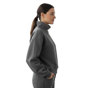 Sweat-shirts à col montant pour femmes, effet usé, prix de gros, meilleurs prix, étiquettes imprimées - Product Image 1