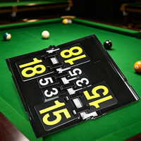 Table de billard portable réglable en PU S.Q.F SQF-SJ avec horloge mécanique à 4 chiffres et tableau de scores de bureau