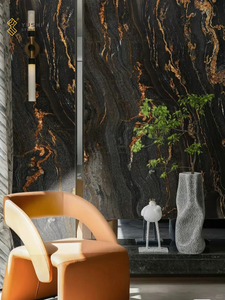 Yashi lembaran granit emas <span class=keywords><strong>Titanium</strong></span> hitam, dekorasi dinding latar belakang Modern alami untuk meja - Product Image 2