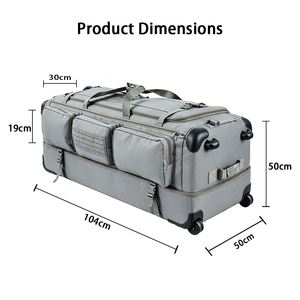 Sac tactique gris OEM, étanche, léger, en cuir Oxford et nylon, accessoires personnalisés, valise pour armes à feu, grande capacité, lisse - Product Image 2