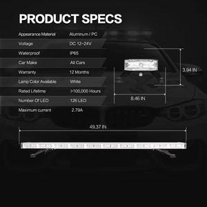 Barre Lumineuse LED Haute Luminosité Gyrophare d'Avertissement pour Véhicule d'Urgence Montage sur Toit Flash Stroboscopique Balise Clignotant <span class=keywords><strong>Torrent</strong></span> Stroboscopique LED pour Voiture - Product Image 4