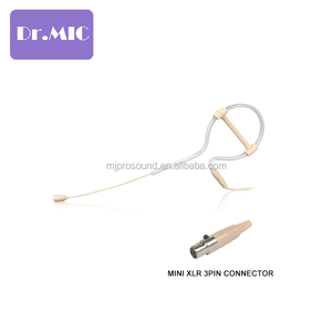 Micrófono de Oreja con Gancho de Color Beige Excelente para Transmisor Inalámbrico Bodypack, Mini XLR de <span class=keywords><strong>3</strong></span> Pines - Product Image 4