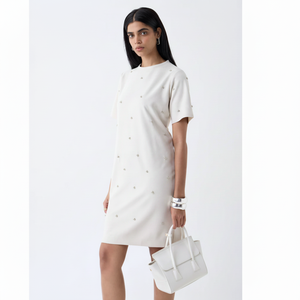 Faux Suede Diamante-รายละเอียดชุด A-line - Product Image 1