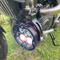 Phare LED avant de moto en aluminium de haute qualité, haute luminosité, étanche, avec télécommande sans fil, 4 lentilles, auxiliaire