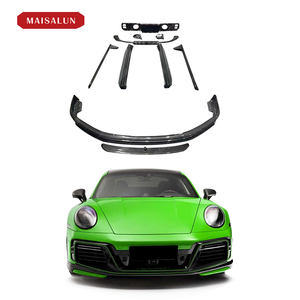 Kit de carrosserie en carbone sec pour <span class=keywords><strong>Porsche</strong></span> <span class=keywords><strong>911</strong></span> Turbos S Upgrade to <span class=keywords><strong>Techart</strong></span> Style Bodykit avec lèvre avant jupe latérale Spoiler Diffu arrière - Product Image 1