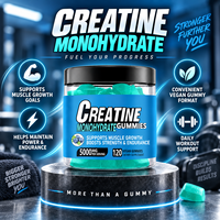 Gummies de créatine monohydrate à la myrtille, marque privée OEM, pour la récupération musculaire et le soutien des os/articulations, sans sucre, nutrition sportive pour adultes