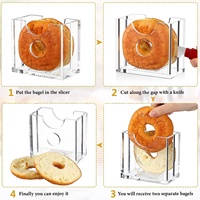 Support à Bagels Portable HD4002 en Acrylique Transparent Pré-assemblé, Meilleure Vente, 1 Étagère, Idéal pour Fêtes et Cuisines