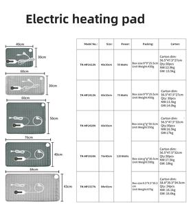 Bantalan pemanas listrik abu-abu besar untuk tubuh, pengaturan suhu mati otomatis dapat dicuci dengan baik untuk menghilangkan keram periode - Product Image 6