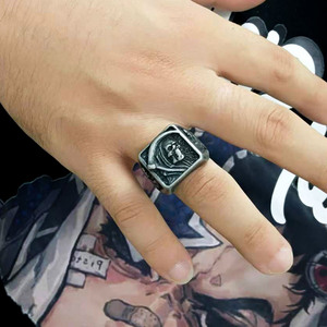 Death <b>Ring</b> Retro Scythe <b>Skull</b> Men's Jewelry SA1172 Fashion <b>Rings</b> Gift - Product Image 2