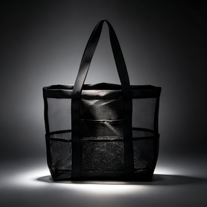 High Quality Custom Webbing Strap Nylon Mesh <b>Beach</b> <b>Bag</b> Reusable Wire Mesh Tote <b>Bag</b> for Shopping & <b>Beach</b> - Product Image 3