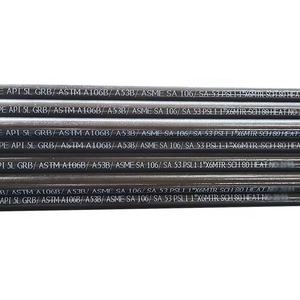 Tubo de acero sin soldadura API 5L GRB <span class=keywords><strong>ASTM</strong></span> A106 A53B ASME <span class=keywords><strong>SA</strong></span> <span class=keywords><strong>106</strong></span> <span class=keywords><strong>SA</strong></span> 53 1X6M SCH80 Tubo de acero sin costura Tubo tubular de acero para Gas y aceite - Product Image 1