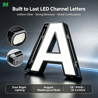 Enseigne lumineuse LED 3D personnalisée en acrylique, lettres en relief, motif lapin de dessin animé, logo lumineux pour publicité extérieure de magasin