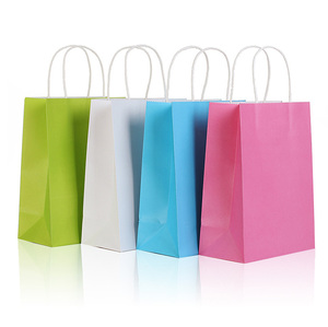 All'ingrosso logo personalizzato <span class=keywords><strong>sacchetti</strong></span> di <span class=keywords><strong>carta</strong></span> colorata alta regalo shopping bianco kraft gioielli borsa di <span class=keywords><strong>carta</strong></span> con manico per lo shopping - Product Image 2