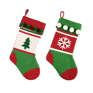 ถุงเท้าเทศกาลคริสต์มาสสำหรับตกแต่งงานปาร์ตี้และของขวัญ