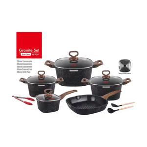 Edsign جديد <span class=keywords><strong>HK</strong></span> 12 قطعة مربع التصميم الحديث غير لاصق ، أواني الطبخ المنزلية - Product Image 1