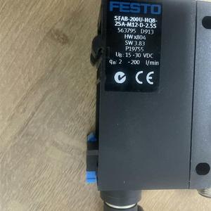 เซ็นเซอร์วัดการไหล Festo รุ่น SFAB-200U-HQ8-2SA-M12-D-2.5S สำหรับอากาศ ผลิตจากโลหะ ประเทศเยอรมนี - Product Image 2