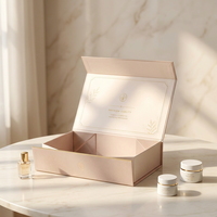 Boîte cadeau magnétique pliable personnalisée, boîte en papier rigide de style livre pliable en une seule pièce pour les cosmétiques, les bijoux, solution d'emballage cadeau