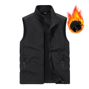 Vêtements de travail de plein air <span class=keywords><strong>Gilet</strong></span> <span class=keywords><strong>Softshell</strong></span> Veste <span class=keywords><strong>sans</strong></span> manches pour hommes Imperméable Camping Randonnée Avec Doublure Polaire - Product Image 1