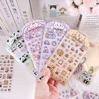 Autocollants en mousse 3D créatifs pour enfants, lapin mignon de dessin animé, panda, autocollants décoratifs pour scrapbooking, planificateur DIY