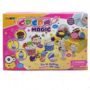 Ebayro conjunto de sorvete colorido, conjunto de brinquedos de argila para crianças, conjuntos de ferramentas de massa, brinquedos de cozinha