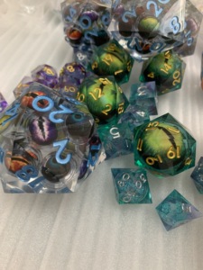Eye DND <strong>Dice</strong> Dragon Eye Liquid Core Sharp Edge Handmade <strong>Dice</strong> <strong>Set</strong> for Dungeons and Dragons Ttrpg Multi-Sided RPG - Product Image 6