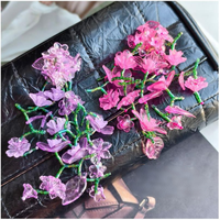 Accessoires de luxe personnalisables au design punk, rouge rosé, élégants, pour sacs et présentoirs