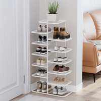 Étagère à chaussures en métal multi-niveaux, idéale pour les entrées de maisons et les dortoirs, avec une grande capacité de rangement