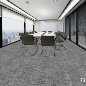 Dalles de moquette modulaires de qualité supérieure pour bureau, bleu gris, motif linéaire, dos en <span class=keywords><strong>EVA</strong></span>, antidérapantes, résistantes aux taches, moquette carrée pour sol - Product Image 3