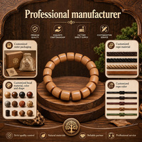 Bracelet en perles de bois d'aromathérapie chinoise classique de qualité supérieure, cadeau unisexe pour la thérapie par les parfums