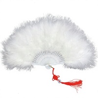 Éventail de mariée vintage style fabricant, 25 plumes épaisses, fait main, pour danse et accessoire photo