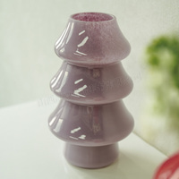 Vase de table moderne haut de gamme en verre décoratif fait à la main pour arbre de Noël pour dîner à la maison