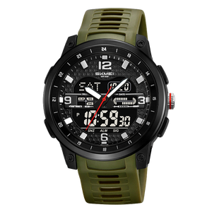 SKMEI 2401 Elegante reloj de pulsera cronógrafo deportivo con alarma Resistente al agua y buceo Pantalla digital <span class=keywords><strong>LED</strong></span> Banda de resina plástica - Product Image 1