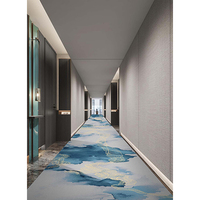 Großhandel 80% Wolle 20% Nylon Hotel-Flurteppich Blumenmuster Wand-zu-Wand-Teppich