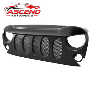 Nouvelle calandre avant style démon noir mat en plastique ABS pour Wrangler JK JKU 2007-2018, accessoires de remplacement extérieurs pour la route - Product Image 1