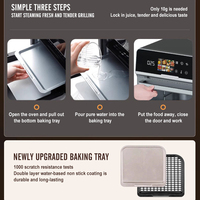 Friteuse électrique multifonctionnelle à commande numérique 16L avec écran tactile, four à air fryer 30L