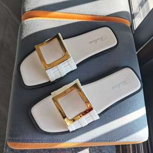 Nuevas Pantuflas de Plataforma de Estilo Coreano para Verano para Mujer, Sandalias de Moda con Punta Abierta, Antideslizantes, Acolchadas y Personalizadas, Zapatos de PVC para Exteriores para Estudiantes - Product Image 6